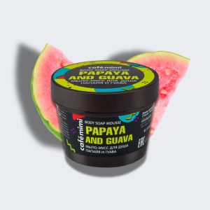 Mousse de jabón Hidratante. Papaya y Guayaba.